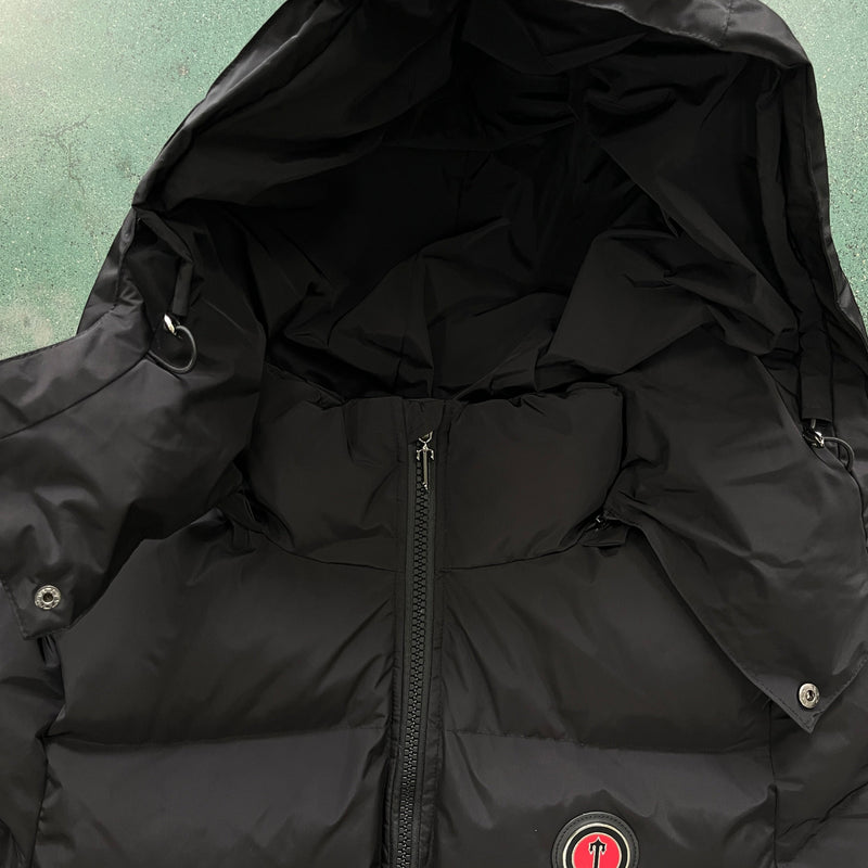 IRONGATE DETACHABLE HOODED PUFFER JACKET - BLACK/INFRARED