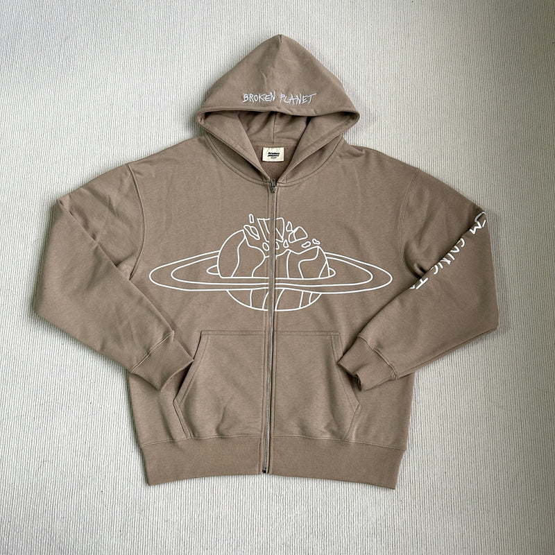 BPM ZIP UP HOODIE GREY MULTI COLOUR