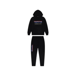 TRAPSTAR CHENILLE DECODED 2.0 HOODED TRACKSUIT - BLACK REVOLUTION