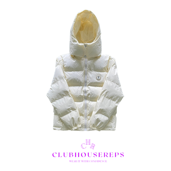 TS IRONGATE DETACHABLE HOODED PUFFER JACKET - CREAM