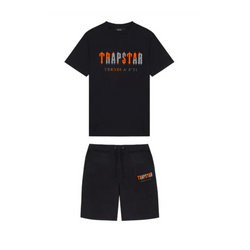 TS Chenille Decoded Short Set - Black/Orange