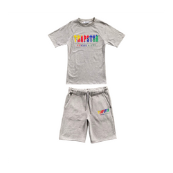 TS Chenille Decoded Short Set - Grey Rainbow