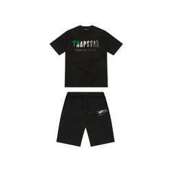 TS Chenille Decoded Short Set - Black & Green