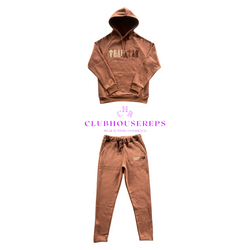 TS CHENILLE DECODED HOODED TRACKSUIT - EARTH BROWN