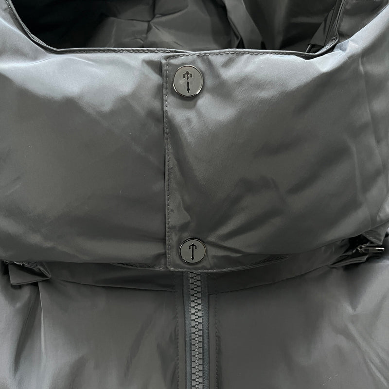 IRONGATE DETACHABLE HOODED PUFFER JACKET - STONE GREY