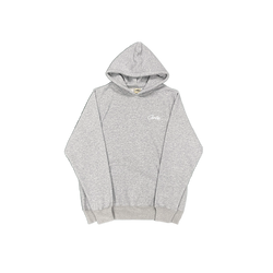 GREY HOODIE - WHITE LOGO