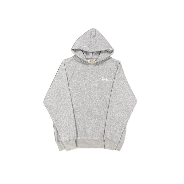 GREY HOODIE - WHITE LOGO