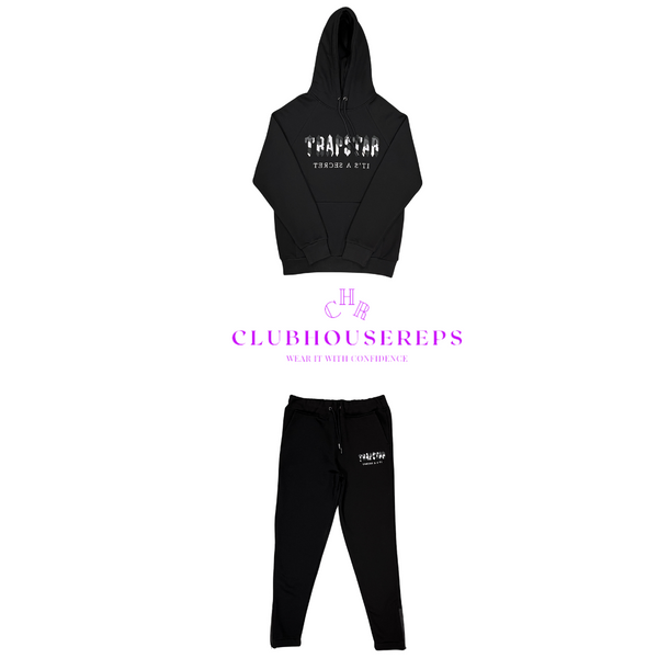 TS Chenille Decoded Hoodie Tracksuit Camo Edition - Black