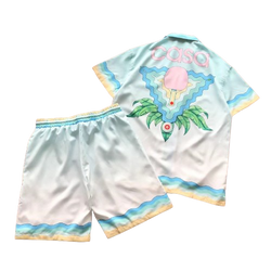 Casablanca ''Memphis'' Silk Twill Shirt & Shorts