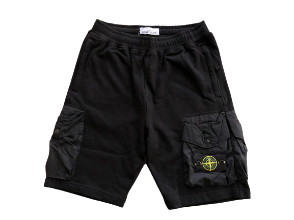 Stone Island Black Cargo Shorts