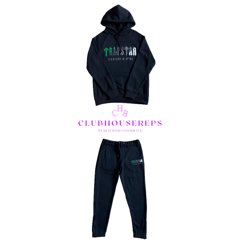 TS Chenille Tracksuit - Black/Green