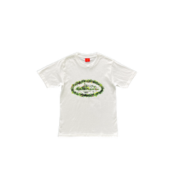 CRTZ GREEN LOGO DESIGN T-SHIRT - WHITE