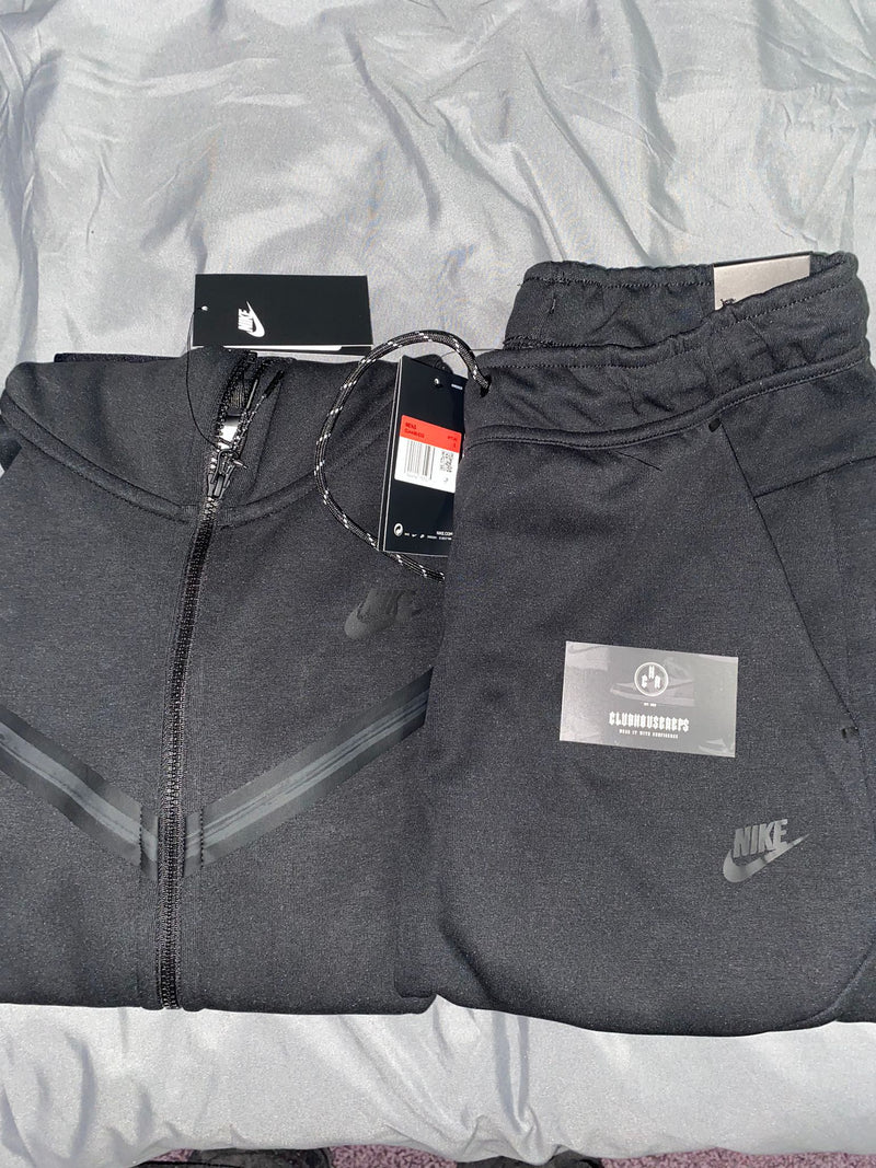 Black Tech Fleece tracksuit