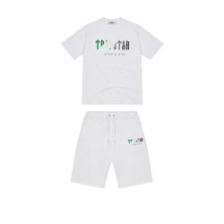 TS Chenille Decoded Short Set - White & Green