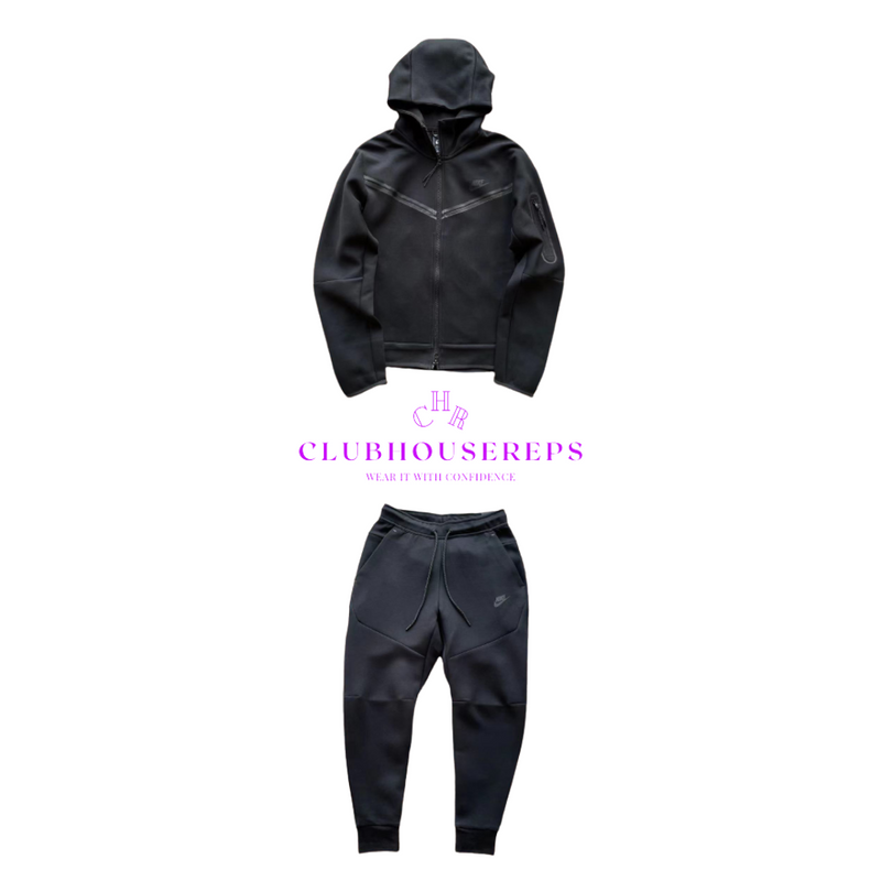 Black Tech Fleece tracksuit