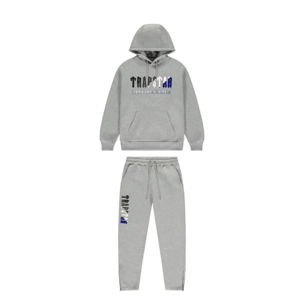 CHENILLE DECODED 2.0 HOODED TRACKSUIT - GREY / DAZZLING BLUE