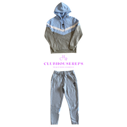 TS V-Stripes Hoodie Tracksuit - Baby Blue