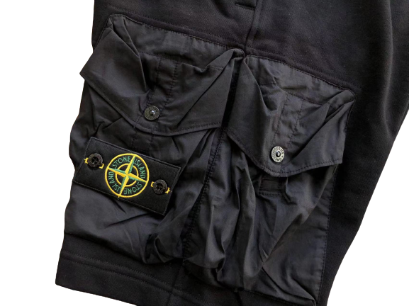 Stone Island Black Cargo Shorts