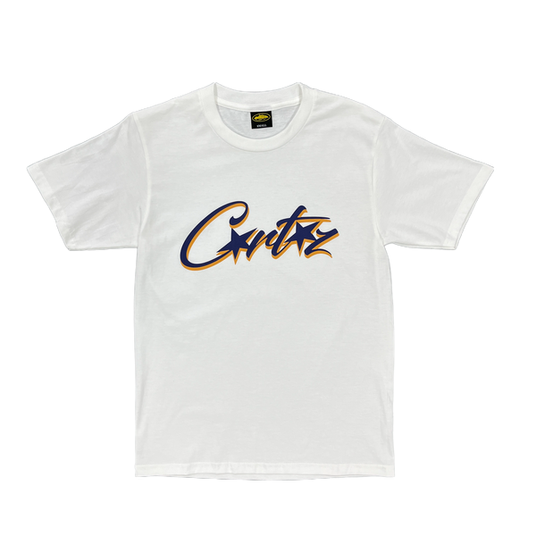 CRTZ WRITTEN LOGO T-SHIRT - BLUE/YELLOW