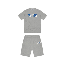 TS Chenille Decoded Short Set - Grey/Dazzling Blue