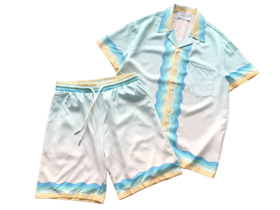 Casablanca ''Memphis'' Silk Twill Shirt & Shorts