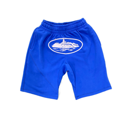 BASIC ROUND LOGO SHORTS - BLUE