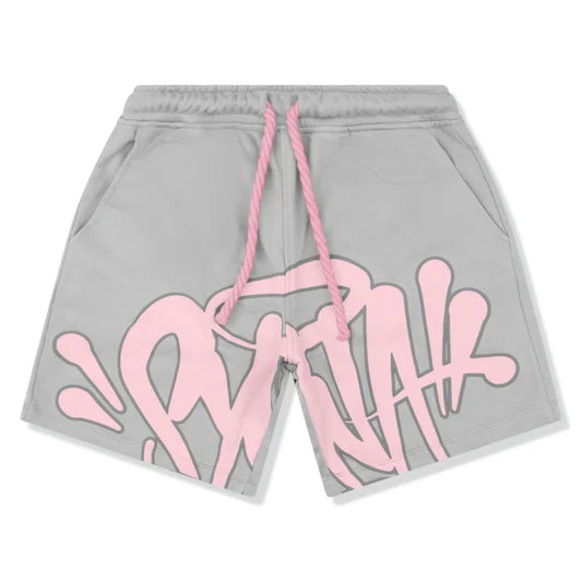 Syna T-shirt & Shorts Set - Grey/Pink Logo