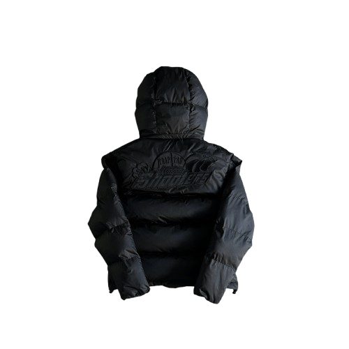 TS Shooters Detachable Hooded Puffer - Triple Black