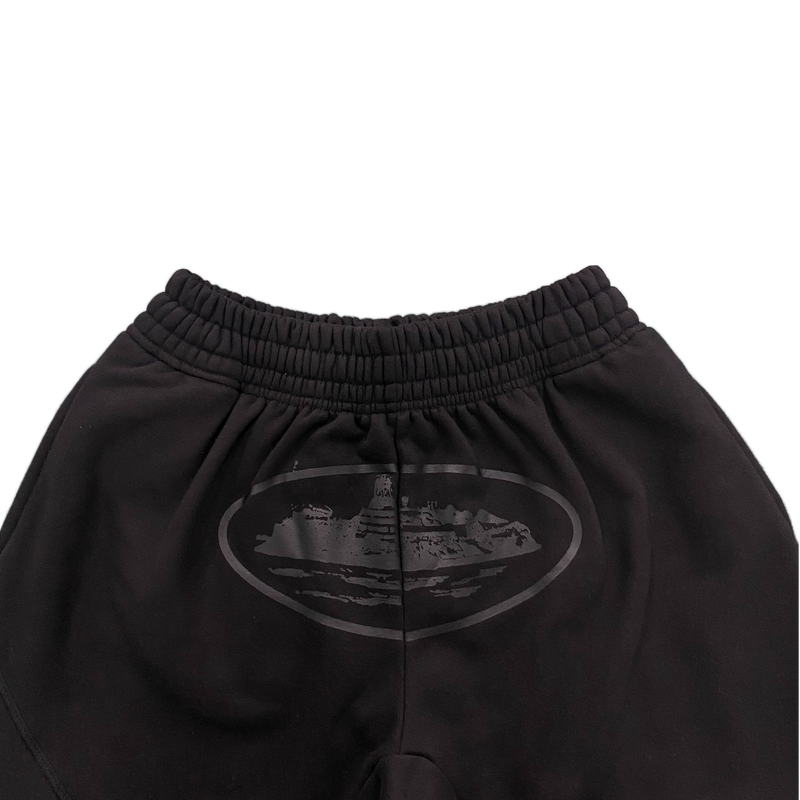 BASIC ROUND LOGO SHORTS - ALL BLACK