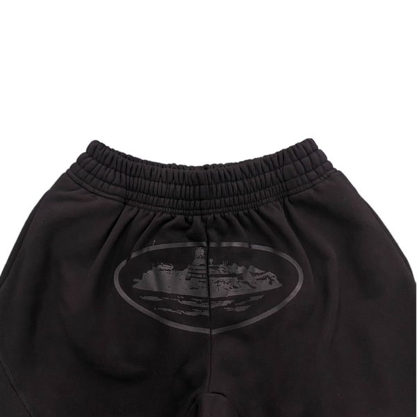 BASIC ROUND LOGO SHORTS - ALL BLACK - Fast Delivery