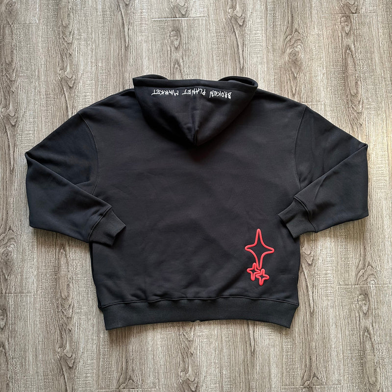 BPM TURN ON THE DARK SKELETON ZIP UP HOODIE