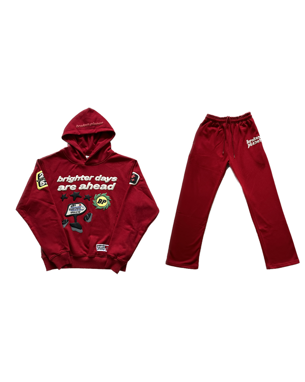 BPM RED BRIGHTER DAYS ARE AHEAD TRACKSUIT