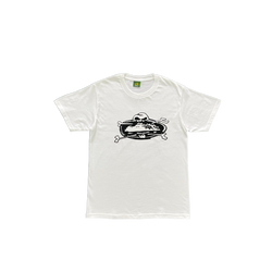 CRTZ WHITE T-SHIRT - SKULL DESIGN