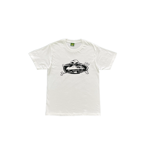 CRTZ WHITE T-SHIRT - SKULL DESIGN