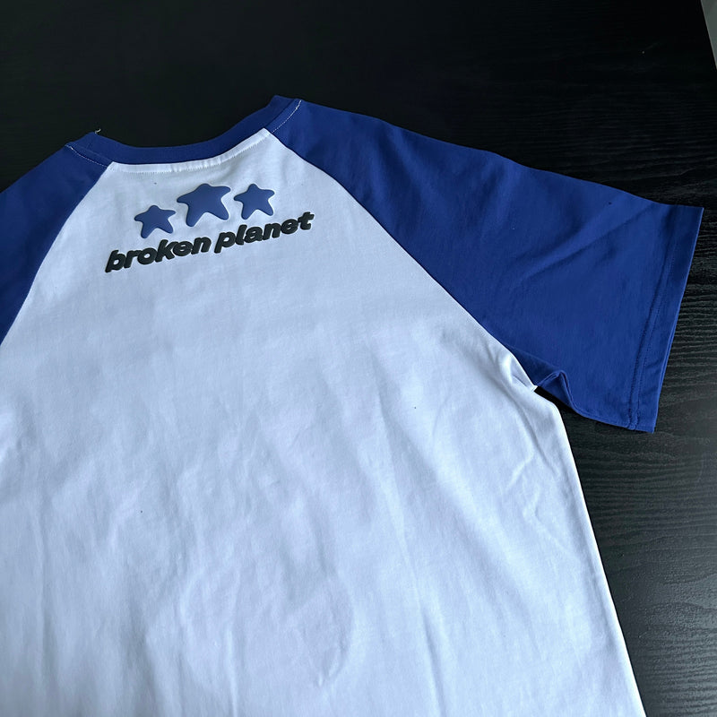 BPM BLUE AND WHITE BORN TO BE T-SHIRT - WHITE/BLUE