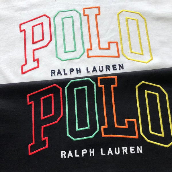 Polo Ralph Coloured Central Logo T-Shirt - White