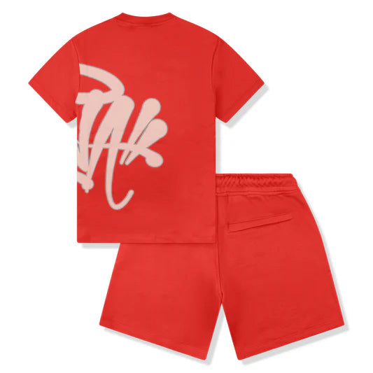 Syna T-shirt & Shorts Set - Red Logo