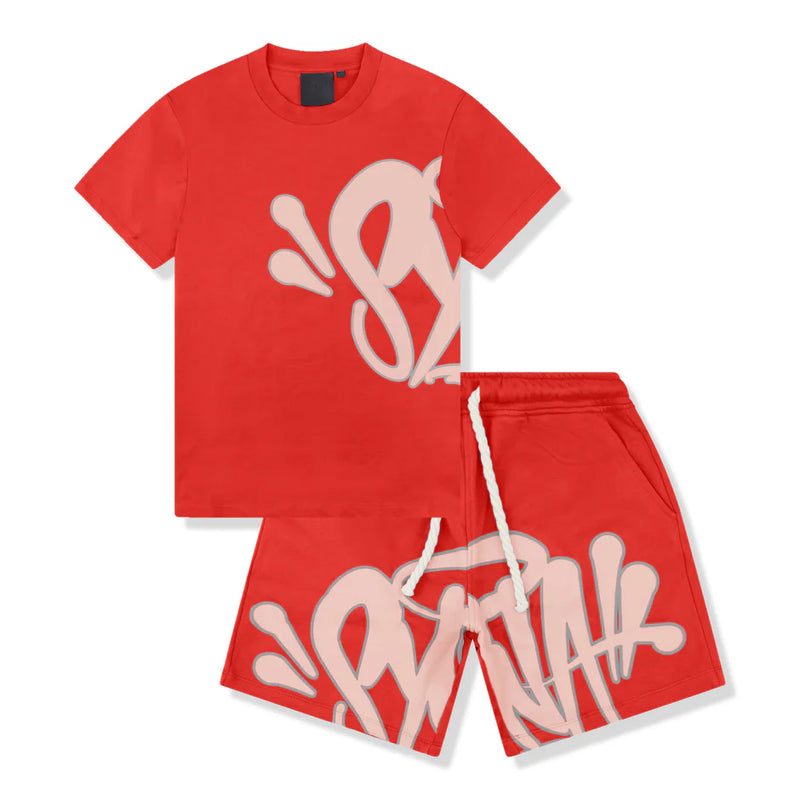 Syna T-shirt & Shorts Set - Red Logo