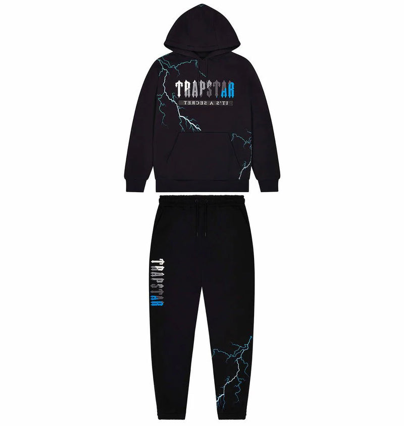 TS Chenille Decoded Tracksuit-  Black Lighting Blue